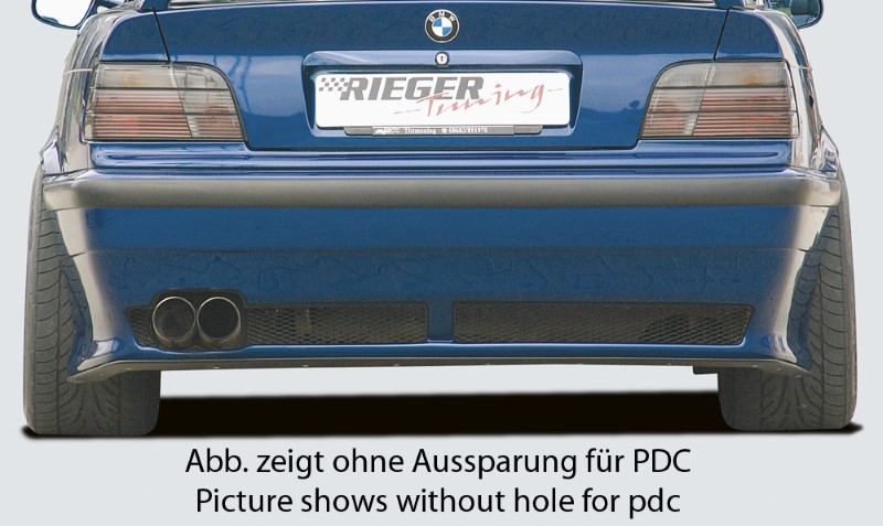 Rearbumper BMW E36 Niet compact Rieger(Met PDC)