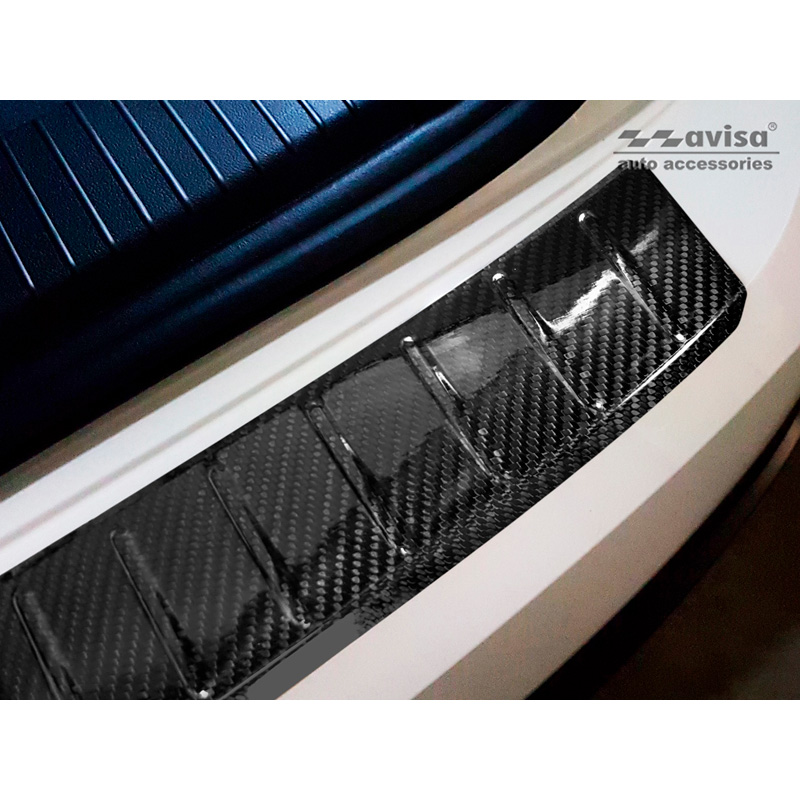 Real 3D Carbon Rear bumper protector  Volkswagen Touareg (CR7) 2018- Incl. Facelift