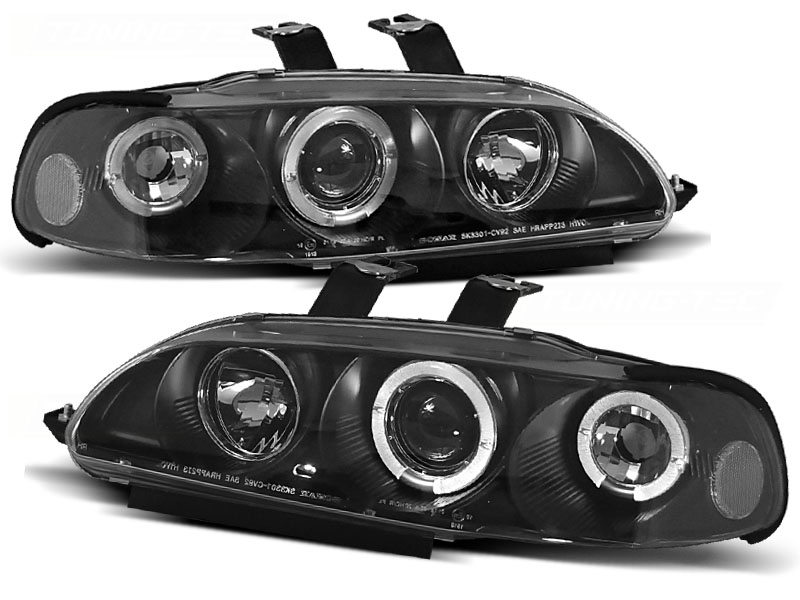 Headlights Honda Civic '92-'95 4 doors Angel Eyes Black