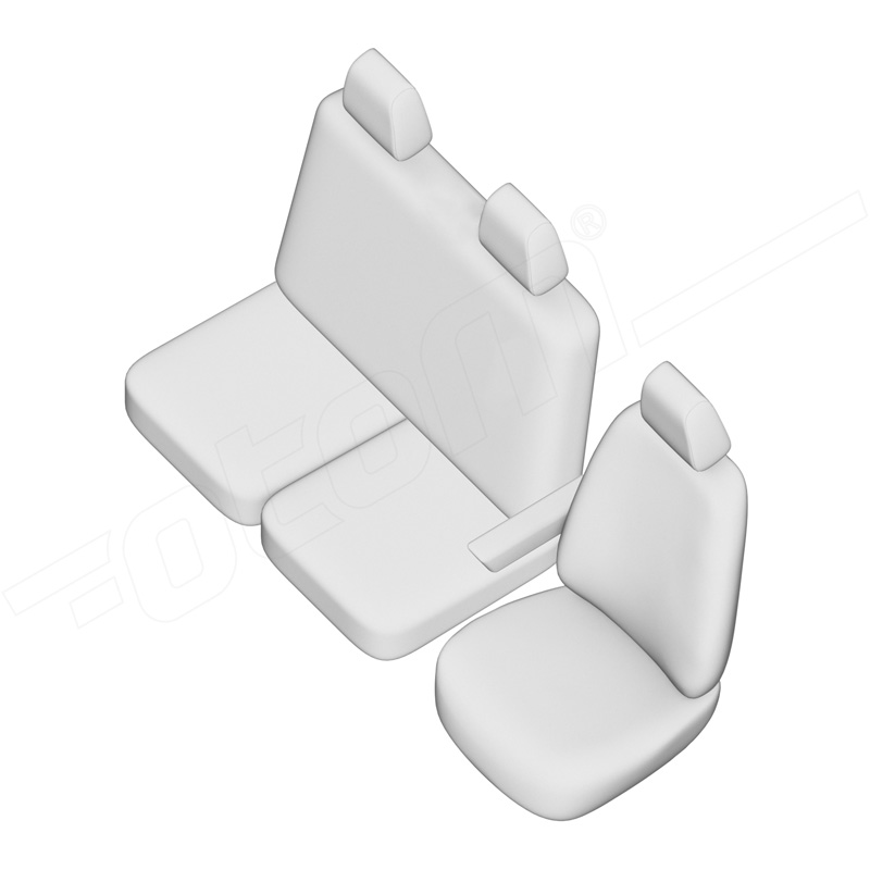 otoM New York Design Artificial leather seat covers 2+1  Volkswagen Transporter T7 2024- (armrest on driver's seat)