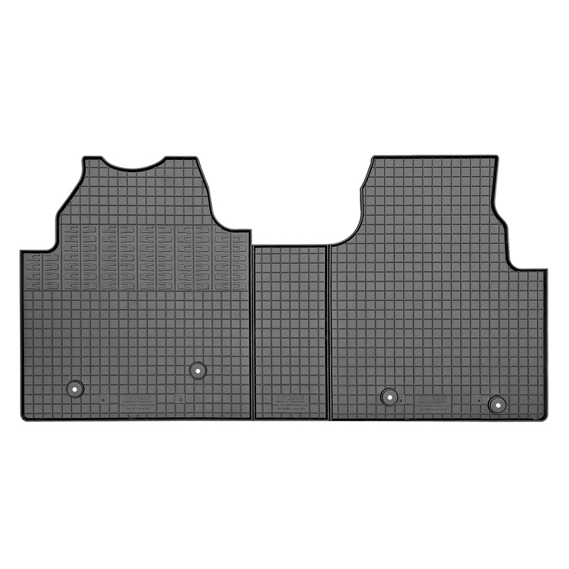 Rubber car mats set  Ford Tourneo Custom (V710) 2023- (3-pieces + fixing system)