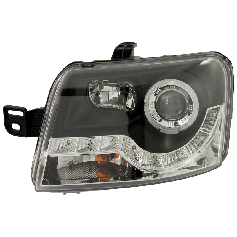 Set Headlights in DRL-Look  Fiat Panda 2003-2008 - Black