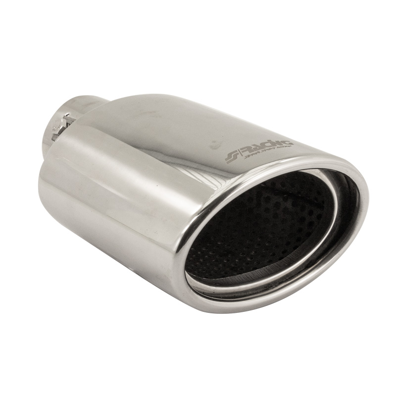 Simoni Racing Exhaust Tip Oval Inox - 119x76xL178mm - Installation ->55mm