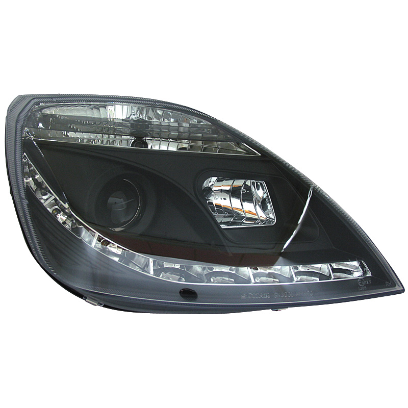 Set Headlights in DRL-Look  Ford Fiesta VI 2002-2008 - Black