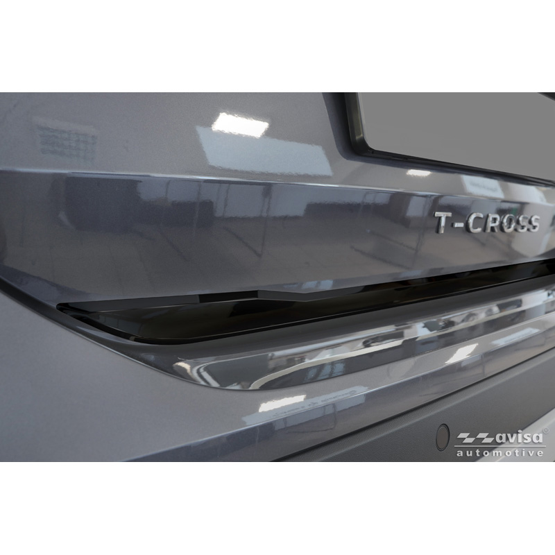 Avisa Black Chrome Stainless Steel Tailgate Trim  Volkswagen T-Cross 2019-2024 & Facelift 2024-