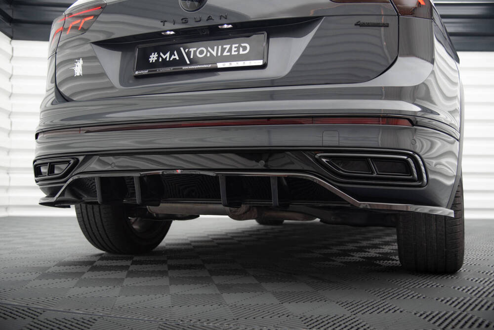 Diffuser passend voor Volkswagen Tiguan R-Line FL Maxton Glans Zwart