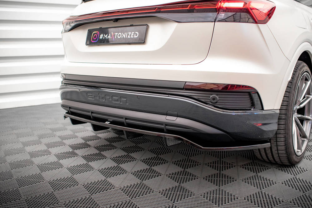 Diffuser passend voor Audi Q4 E-Tron sportback S-line Maxton Glans Zwart