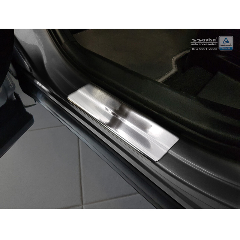 Inox door sill protectors  Toyota C-HR 2016-2019 & FL 2019-2023 & RAV4 IV FL 2016-2018 & Lexus NX 2014-2021 - 'Hybrid' - 4-pieces
