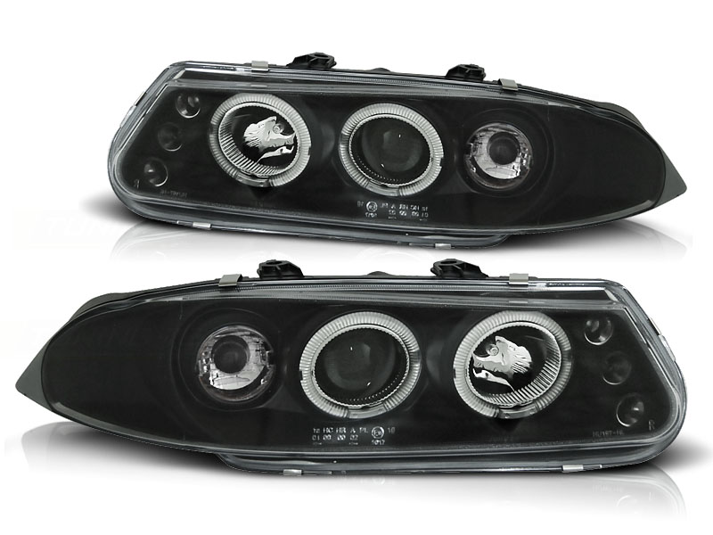 Headlights Rover 200 Angel Eyes Black