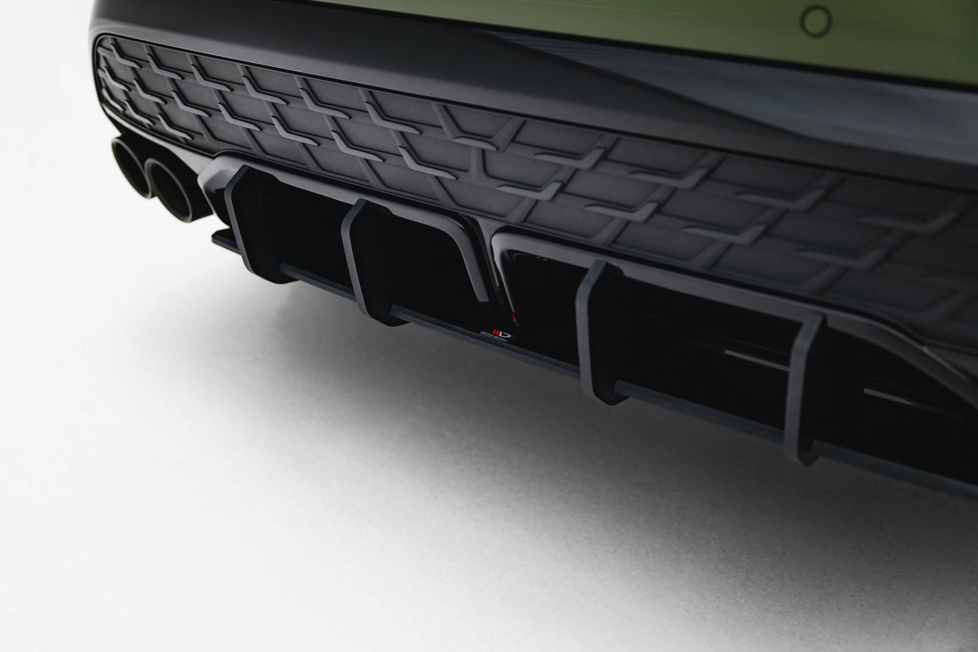 Street Pro Achter Diffuser passend voor Audi S3 / A3 S-line 8Y Facelift Maxton Glanzend zwart