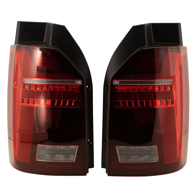 Set LED Tail Lights  Volkswagen Transporter T6 2015-2020 (with hatch) - Red/Smoke - incl. Dynamic Running Light