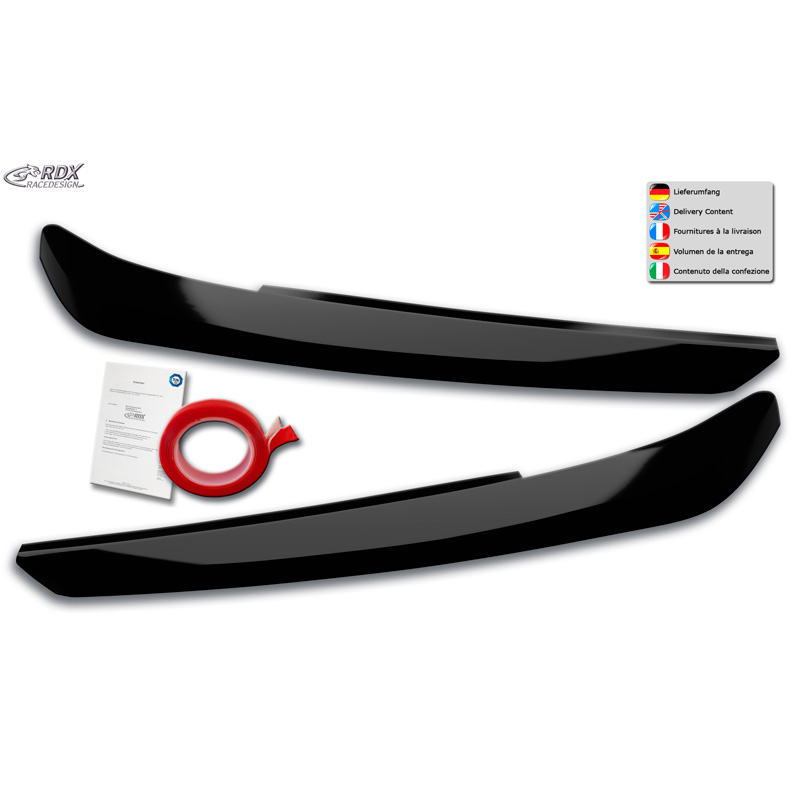 Head light spoilers  Audi Q3 (F3) incl. Sportback 2019- (ABS Gloss Black)