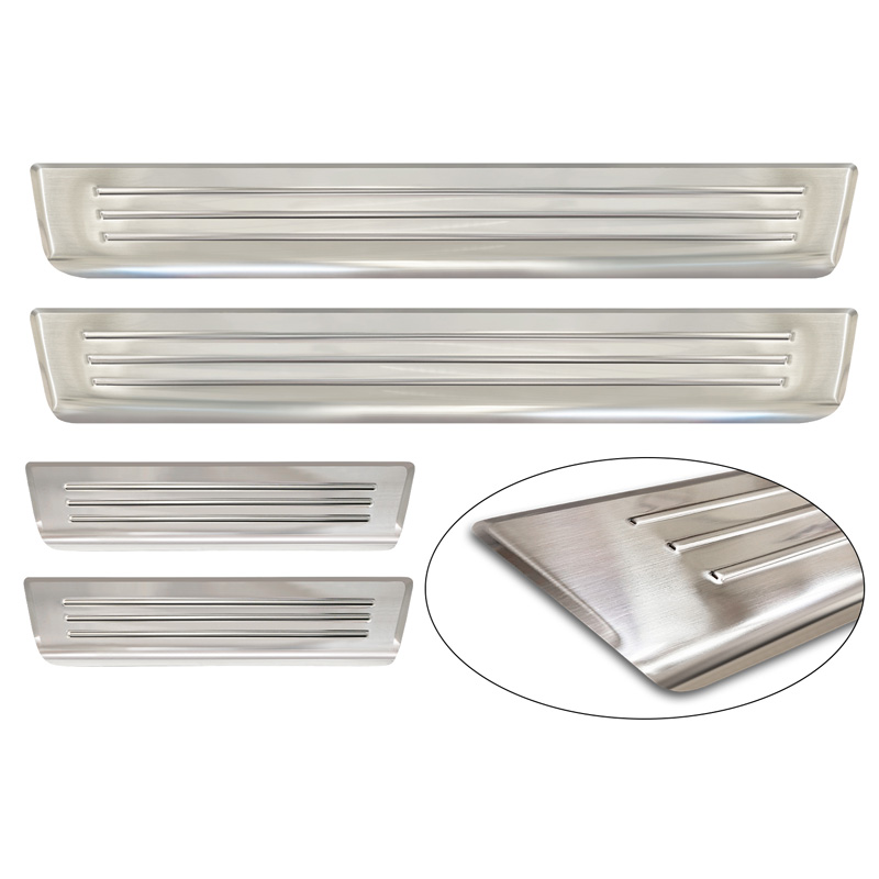 Stainless Steel Door sill protectors  Opel Zafira (C) Tourer 2012-2016 & Facelift 2016-2019 'Lines' - 4-pieces