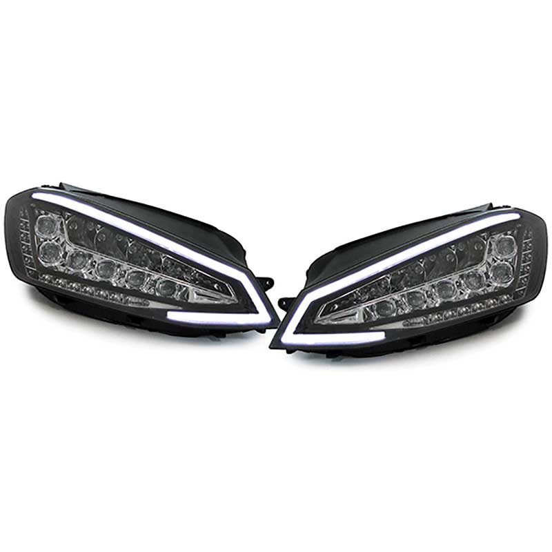 Set Headlights Full-LED incl. DRL  Volkswagen Golf VII 2012-2017 - Black - incl. Levelling Motor