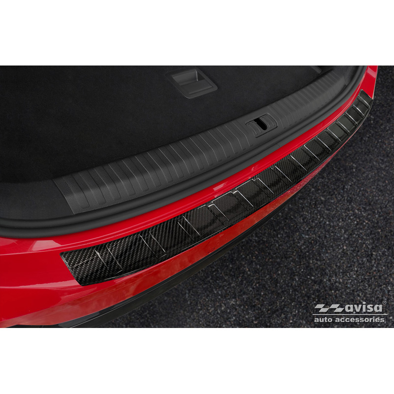 Real 3D Carbon Rear bumper protector  Audi Q3 Sportback 2019- 'Ribs'