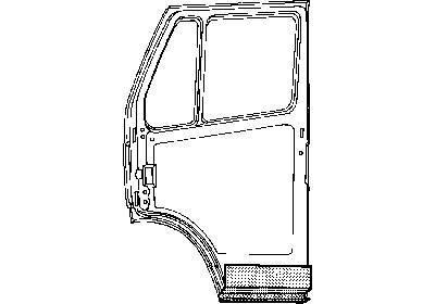 onderkant deur, links Fiat Ducato, 1982-1996