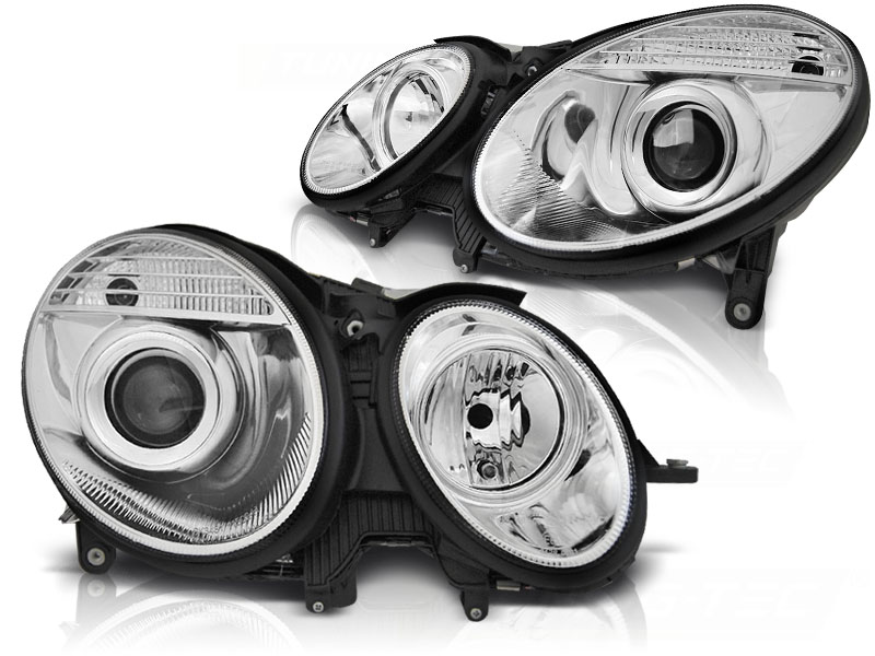 Headlights Mercedes-Benz E-Klasse Typ W211 Bj. 02-06 chome