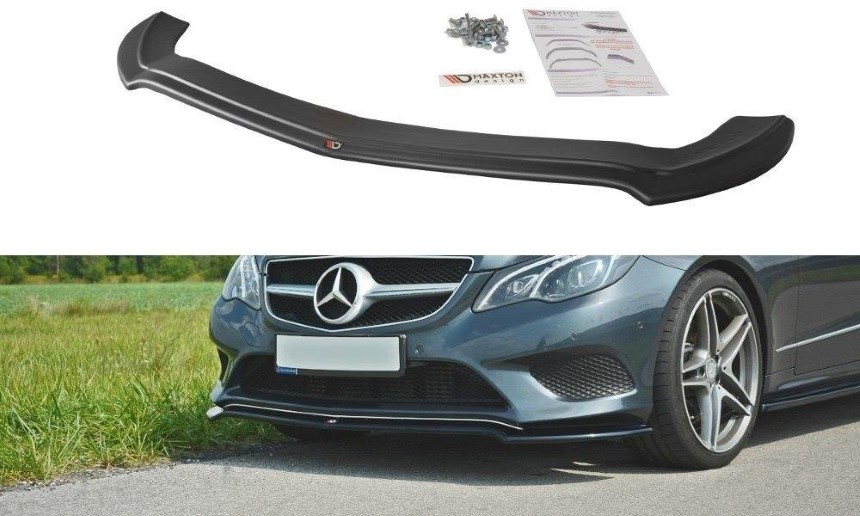 Voorspoiler passend voor Mercedes E W212 Maxton Design glans zwart