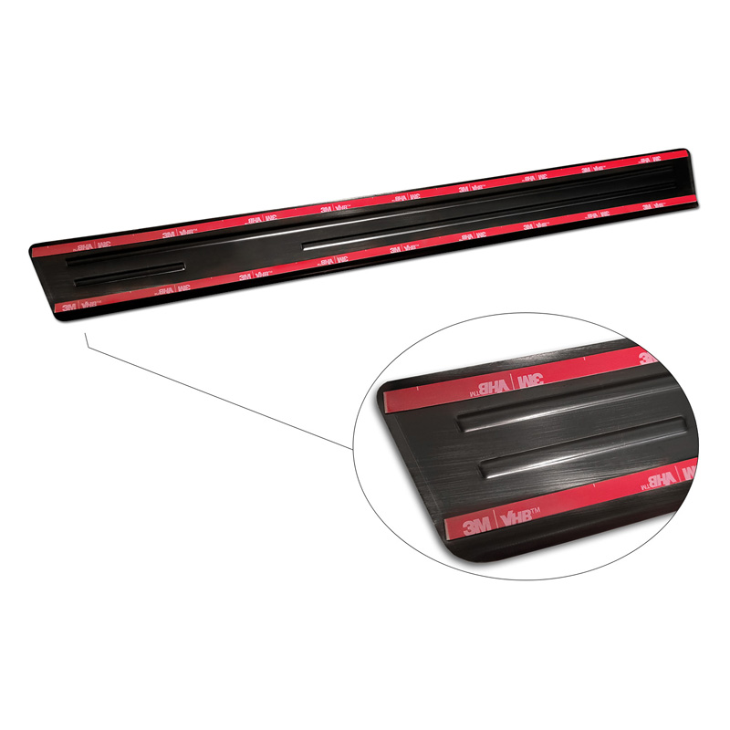 Black Inox door sill protectors  Renault Clio V 2019- Incl. Facelift 'Hybrid' - 2-pieces