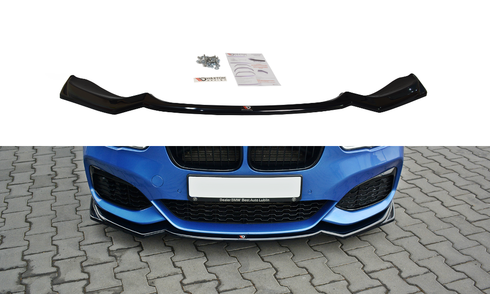 Voorspoiler passend voor BMW 1-Serie F20/F21 Facelift M-Power V2 Gloss Black