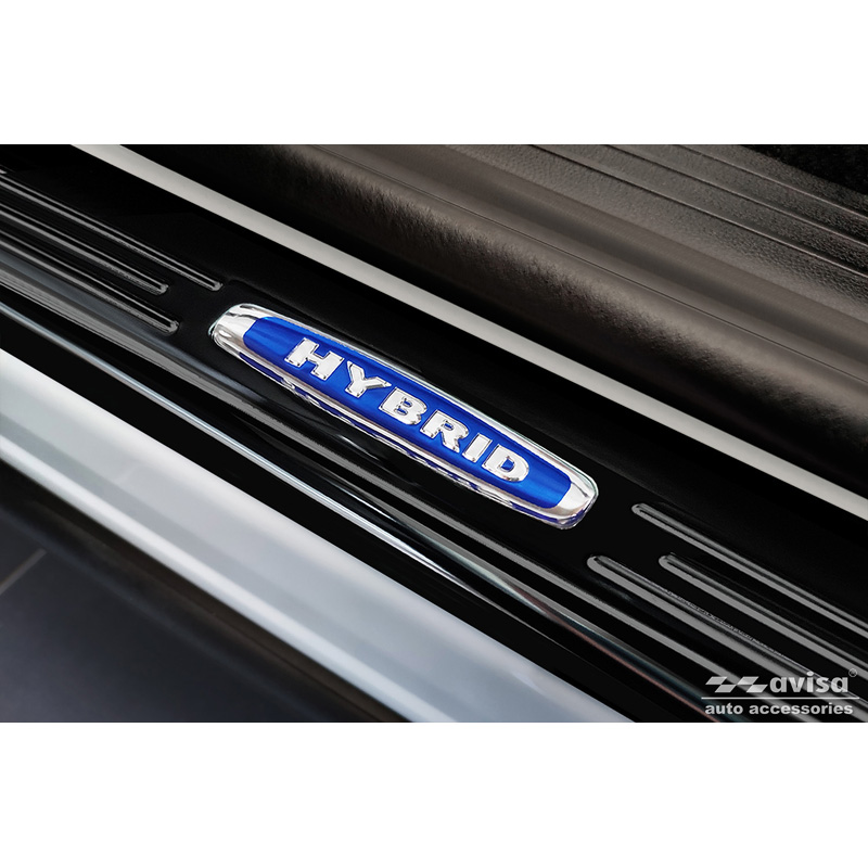 Black Inox door sill protectors  Renault Austral (RHN) 2022- 'Hybrid' - 2-pieces