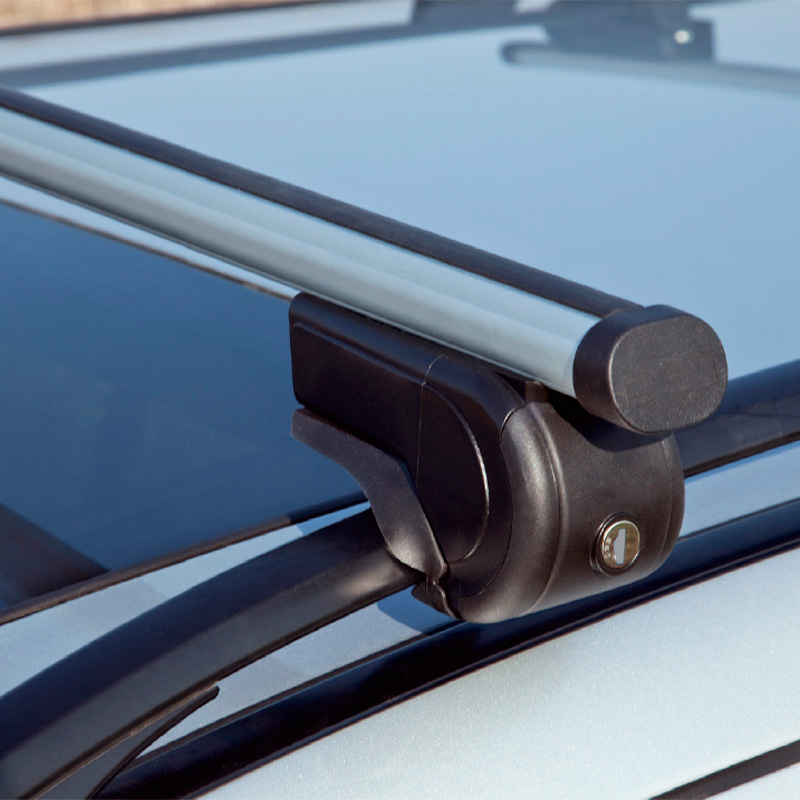 Universal Roof bar set Twinny Load Aluminum Driver 124cm for cars with open roof rails