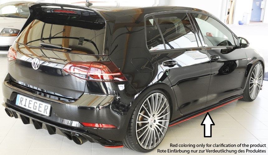 Zijskirts passend voor VW Golf 7 (GTI) Rieger