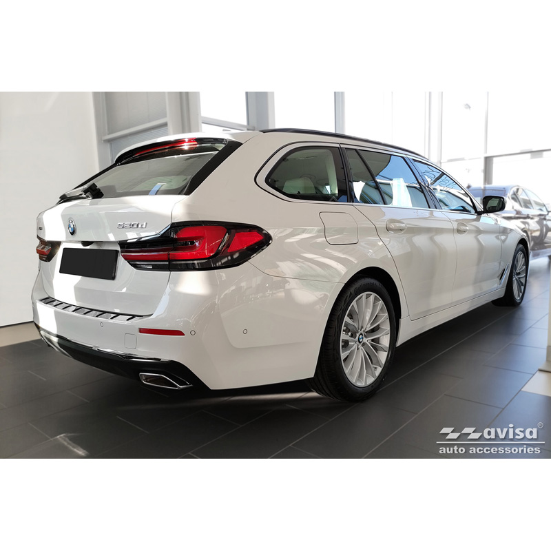 Stainless Steel Rear bumper protector  BMW 5-Series G31 FL Touring 2020-2024 excl. M-Sport 'STRONG EDITION'