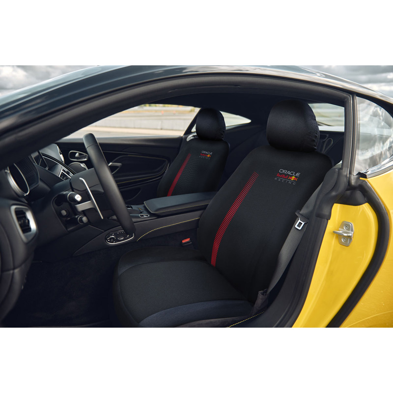 Red Bull Oracle Universal seat cover set MV1 - 10-piece set - Black/Red -  Side-Airbags