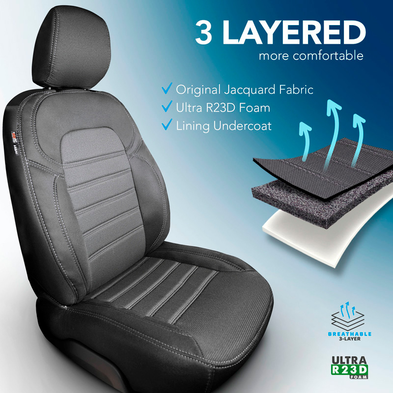 Original Design Textile seat covers 1+1  Maxus E-Deliver 3 2020-