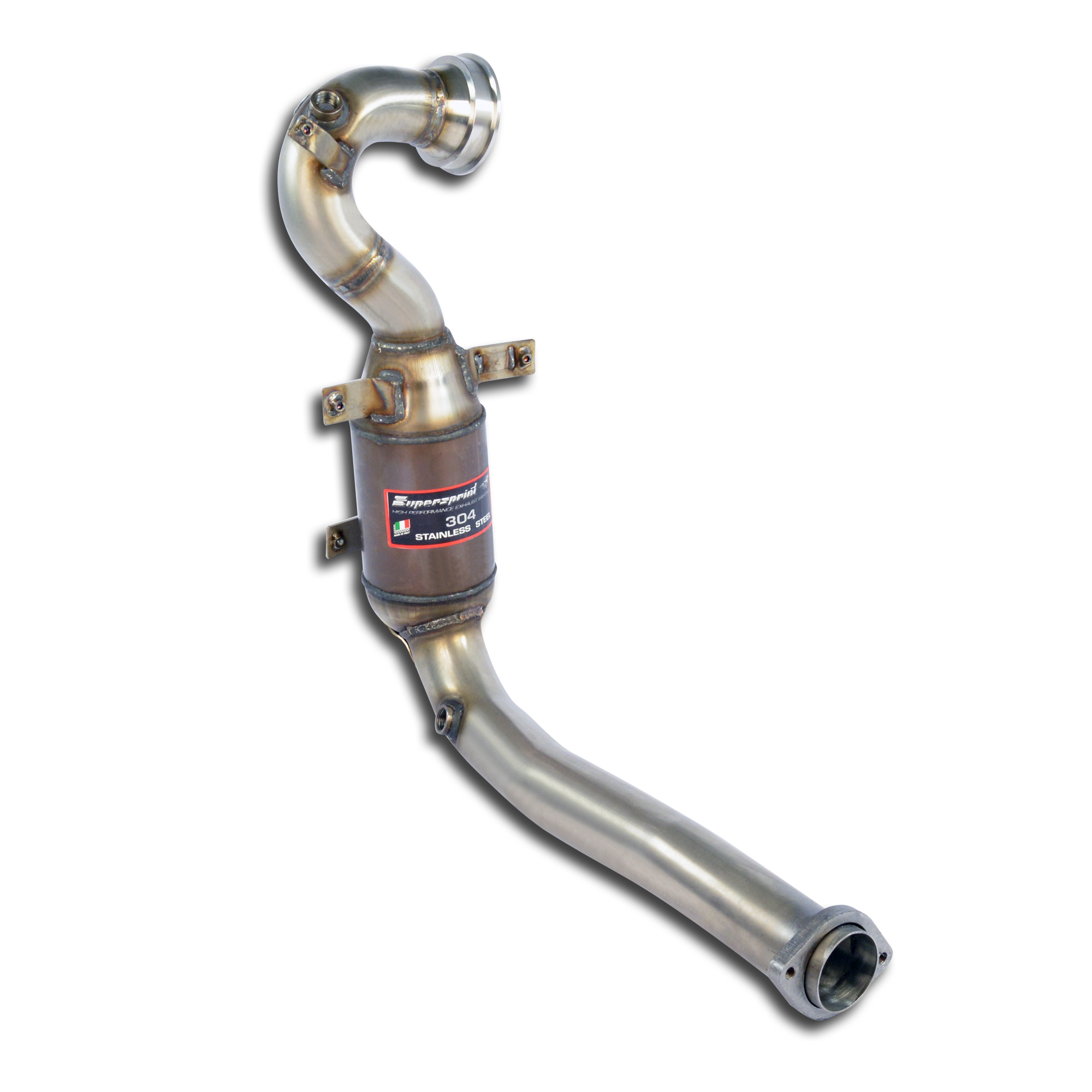 695 ABARTH 1.4T "Biposto Record" (190 Hp) 2015 Turbo downpipe kit + Metallic catalytic converter (Au
