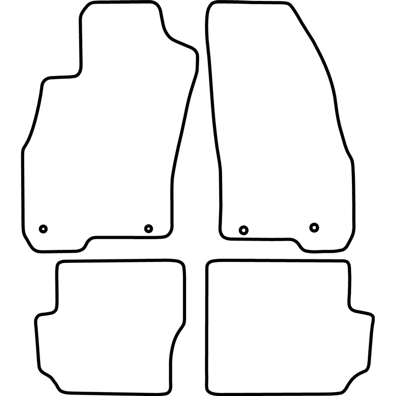 Set car mats  Fiat Punto Evo (3 doors) 2014-