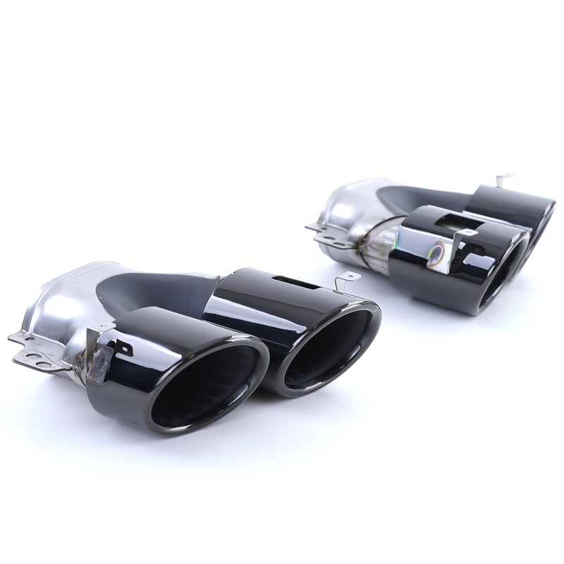 Diffuser passend voor Mercedes CLA C118 glans zwart met Sierstukken zwart