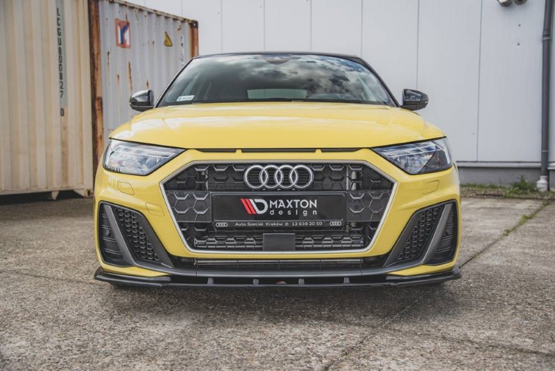 Voorspoiler Audi A1 S-LINE GB glanzend zwart V.1