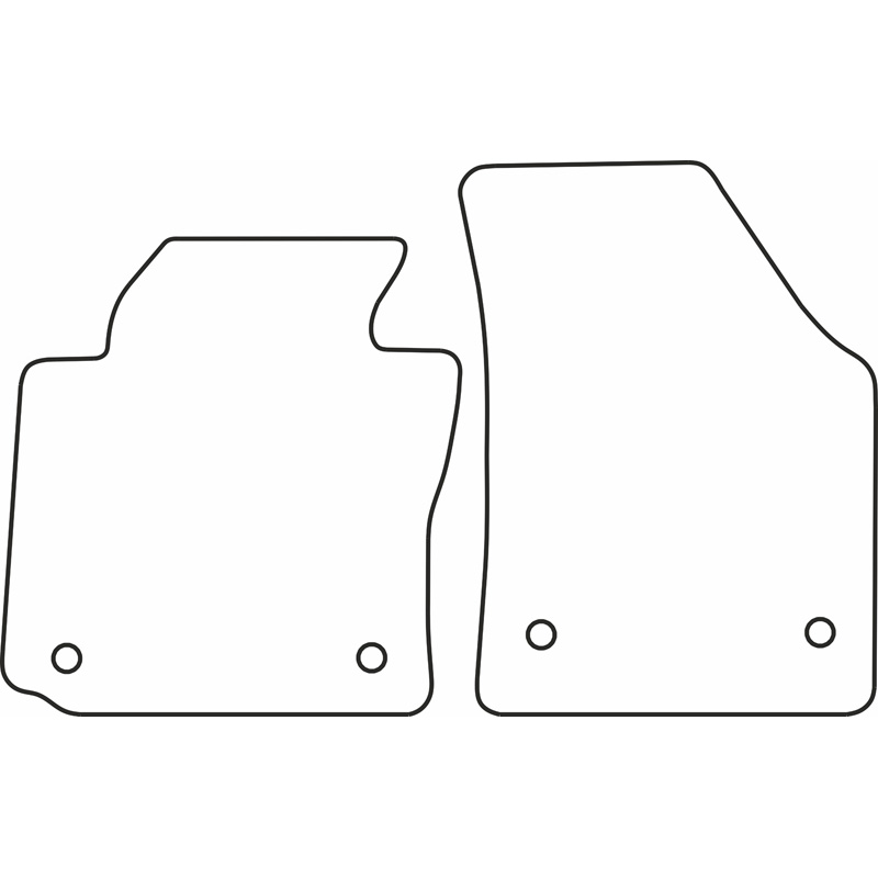 Set velour car mats  Volkswagen Caddy 2007-2015 & 2015-2020 (only front)