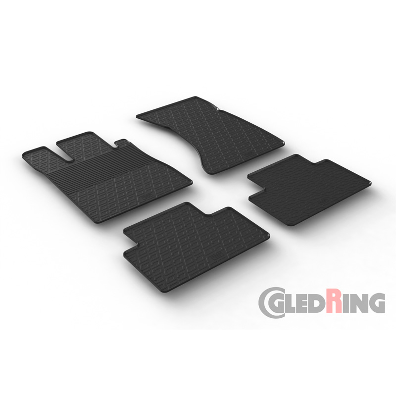 Rubber car mats set  Mercedes S-Class W220 1998-2005 (G profile 4-pieces)