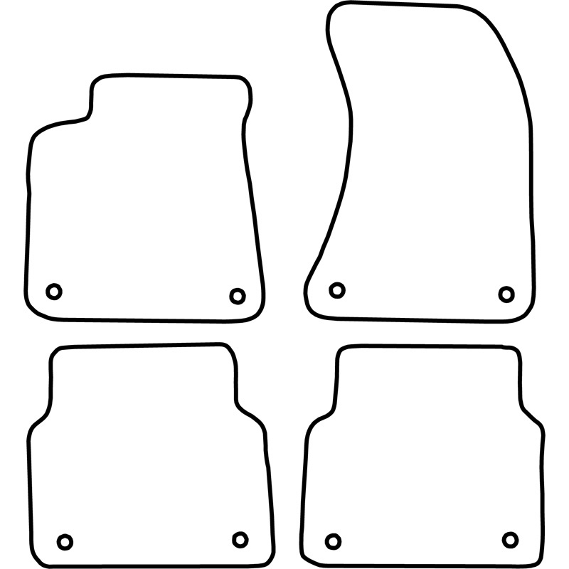 Set velour car mats  Audi A8 2011-2017