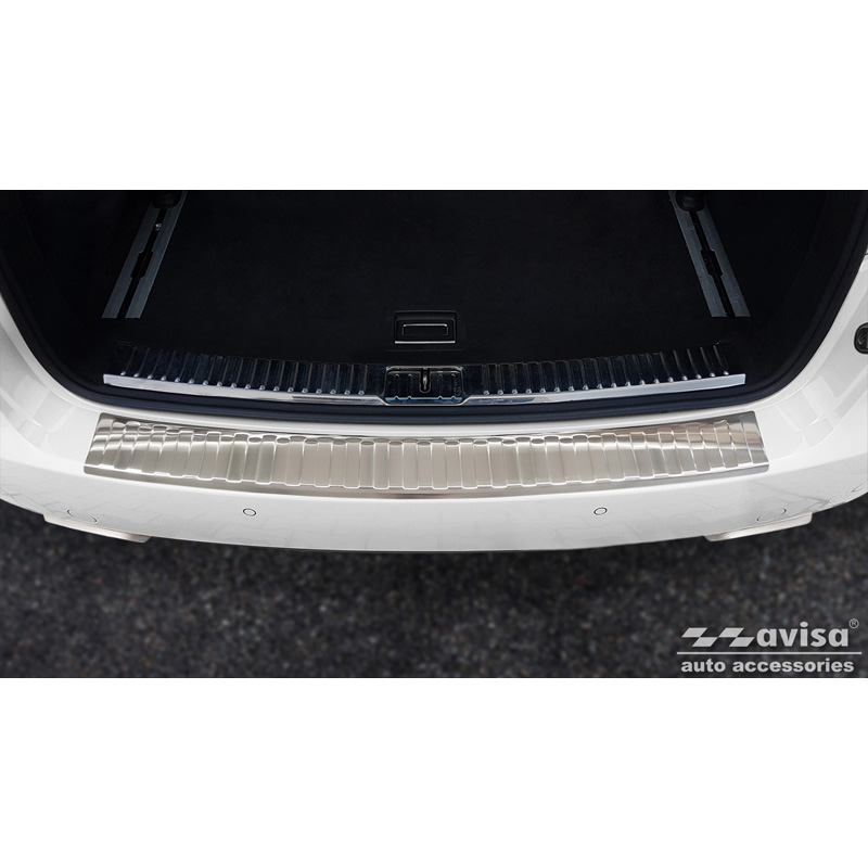 Stainless Steel Rear bumper protector  Porsche Cayenne II 2010-2014 & FL 2014- 'Ribs'