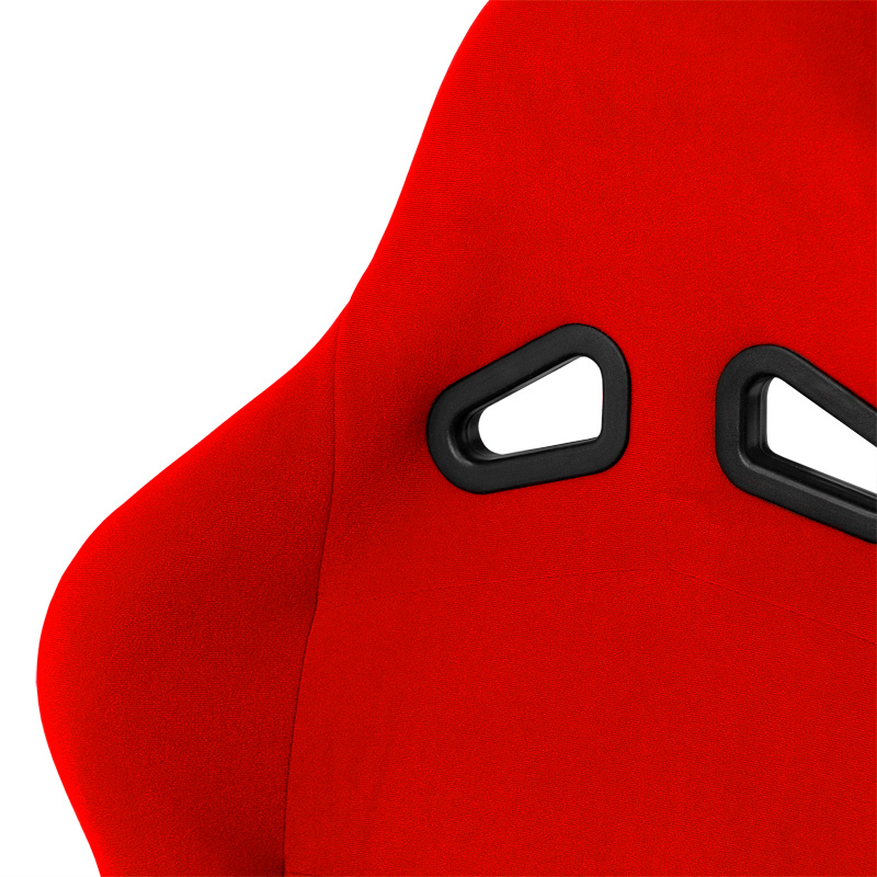 Sport seat 'Zandvoort' - Red - Non-reclinable back-rest - incl. slides