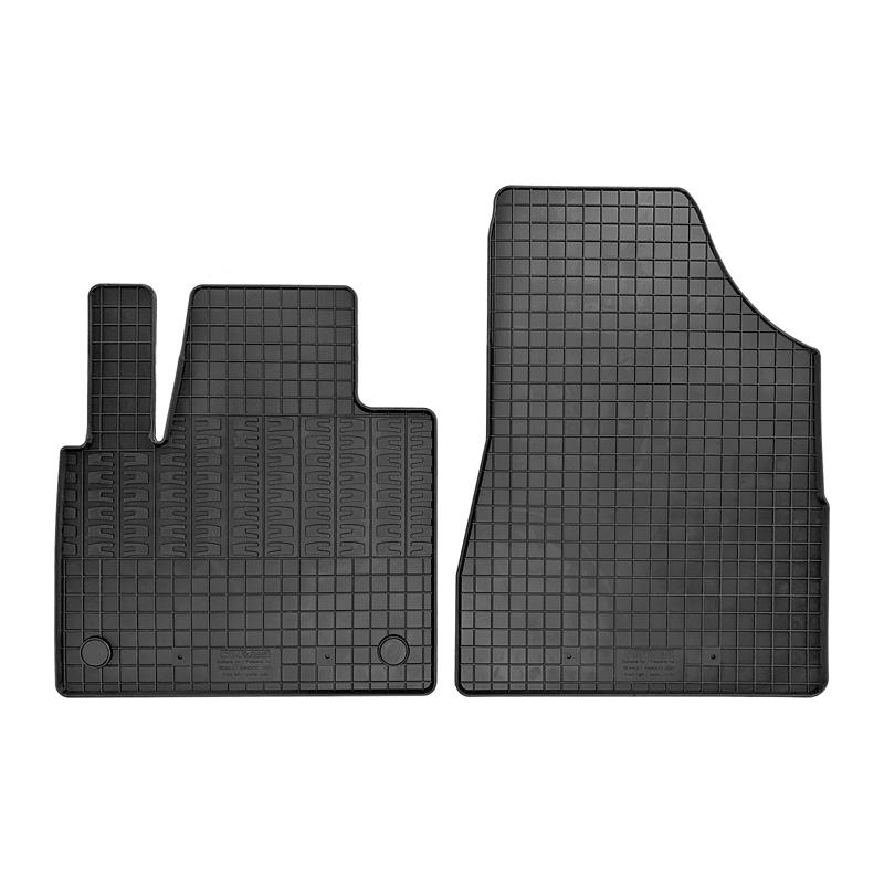 Rubber car mats set  Mercedes Citan (W420) Box & Renault Kangoo Furgon & Nissan Townstar 2021- (2-pieces + fixing system)