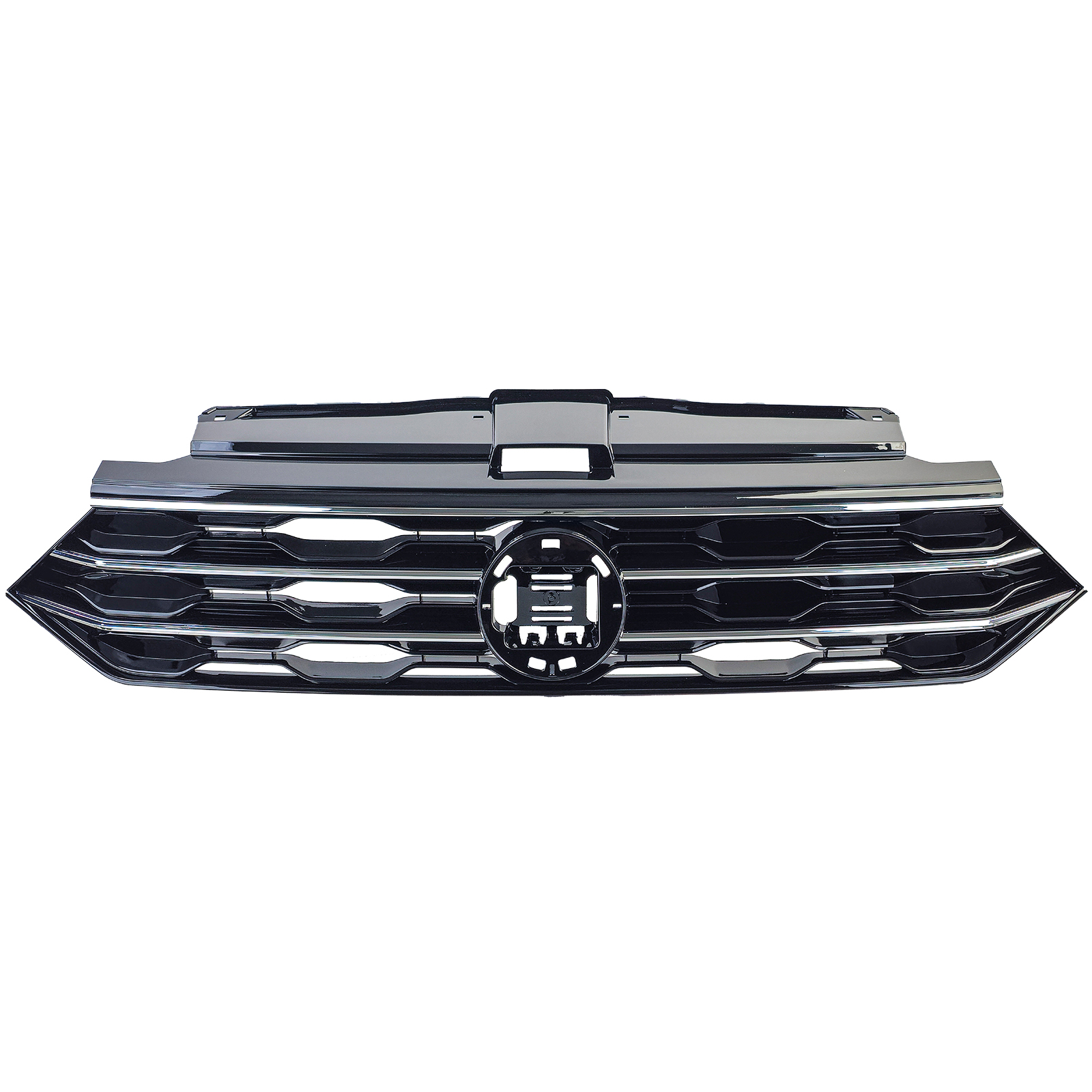 Grill passend voor VW T-Roc 2017- glanzend zwart/chroom