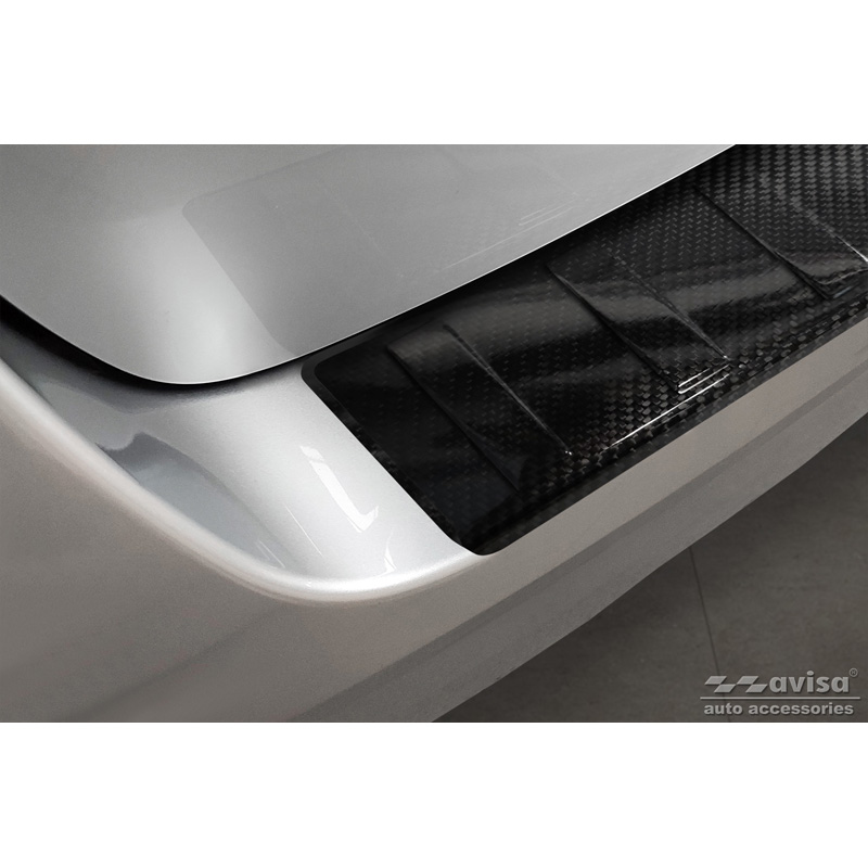Real 3D Carbon Rear bumper protector  Volkswagen Multivan T7 2021- 'Ribs'