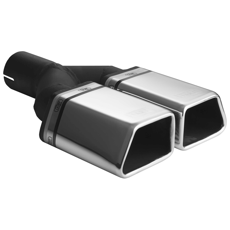 Ulter Sport Exhaust finisher - Double Trapezium 86x54mm - Length 200mm - Installation ->50mm - Inox
