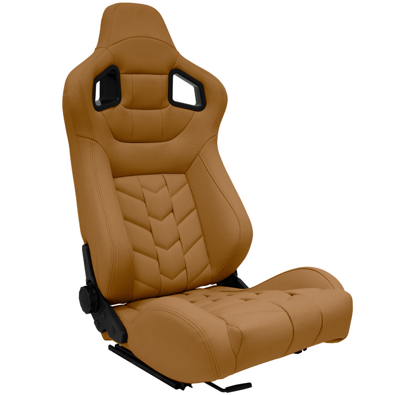 Sport seat 'GK' - Beige Synthetic leather - Dual-side reclinable back-rest - incl. slides