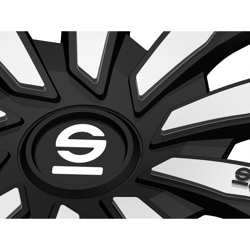 Sparco Wheel Covers Milano - 15-inch - Black/Silver - Set of 4 pieces