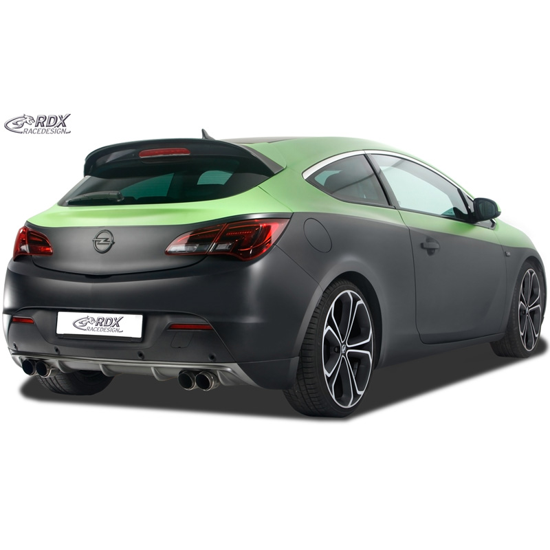 Rear bumper skirt 'Diffuser'  Opel Astra J GTC 2009-2015 excl. OPC (for double exhaust) (PUR)