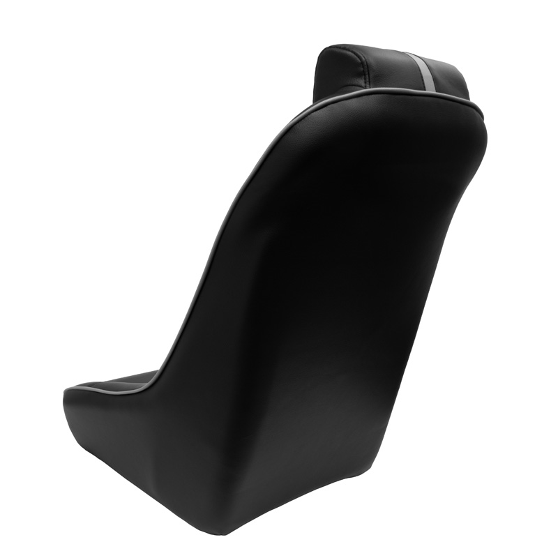 Sport seat 'Classic RS' - Black/Grey Synthetic leather - Non-reclinable back-rest + Integrated head-rest - incl. slides