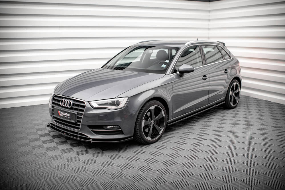 Zijskirts passend voor Audi A3 8V Sportback 13-16 Maxton Glans Zwart