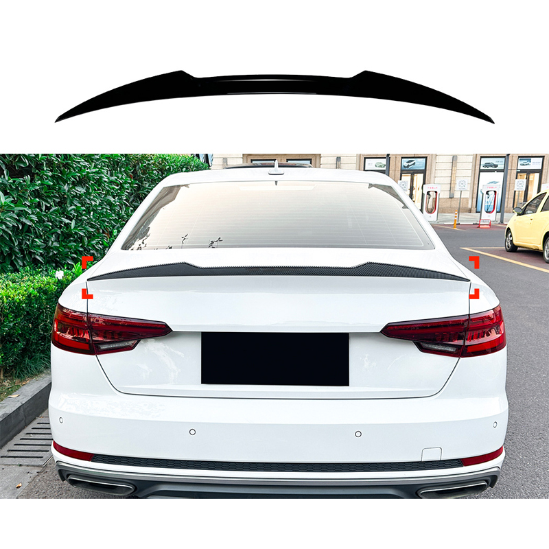 Rear spoiler  Audi A4 (B9) Sedan 2015-2024 (ABS Glossy Black)
