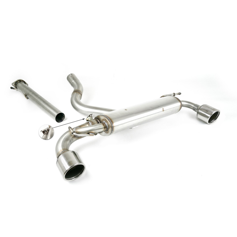 Double stainless steel sport exhaust  Toyota GR Yaris 2020- 192kW 2x 100mm RS